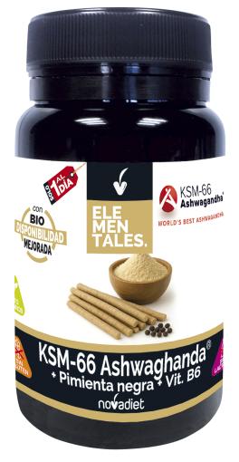 sistema nervioso ELEMENTAL KSM66 ASHWAGANDHA + P. NEGRA+VITAM. B6 30 COMPRIMIDOS
