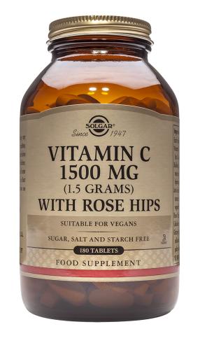sistema inmunológico VITAMINA C CON ROSE HIPS C 1500MG 180 COMP