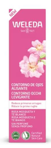 línea facial CONTORNO DE OJOS ALISANTE ROSA MOSQUETA Y TE BLANCO 12 ML