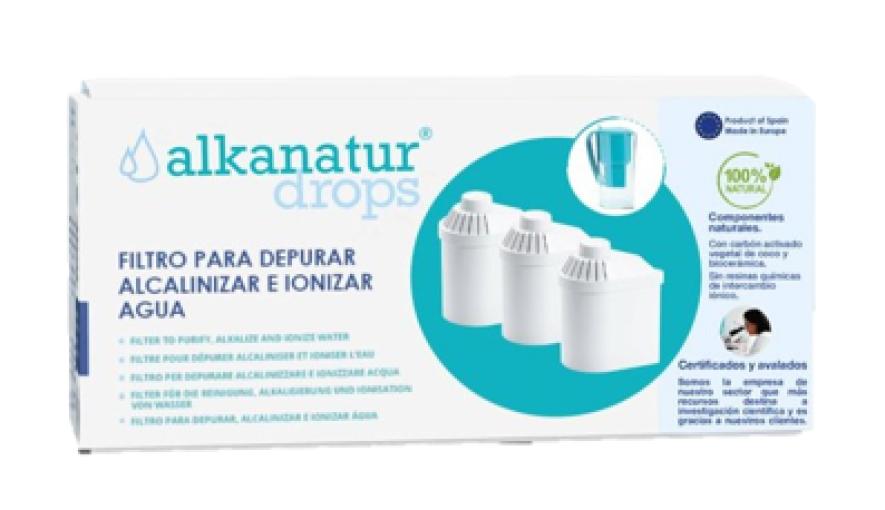 jarras vasos y teteras FILTRO ALKANATUR PACK 3 FILTROS