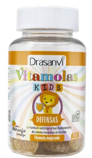 sistema inmunológico VITAMOLAS KIDS DEFENSAS SABOR NARANJA 60 GOMINOLAS